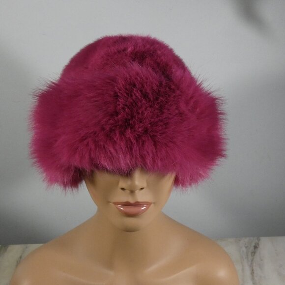 Elegant! Fabulous Fashionable Faux Fur Dark Pink Warm Hat main image 9